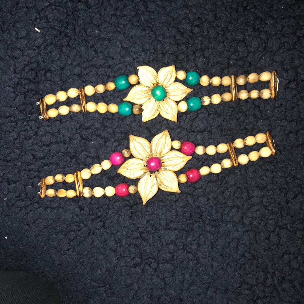 Clamp flower bracelets